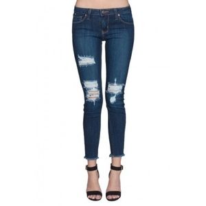 Just Black Distressed Frey Jeans